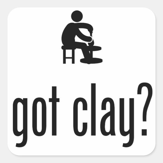 Töpferei Quadratischer Aufkleber (Vorderseite)