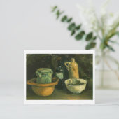 Töpferei und zwei Flaschen (F57)Van Gogh Fine Art Postkarte (Stehend Vorderseite)