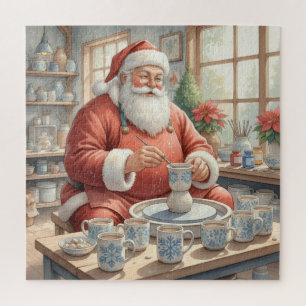 Töpferei-Werkstatt des Weihnachtsmanns: Handbemalt Puzzle