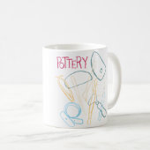 Töpferei-Werkzeuge Kaffeetasse (VorderseiteRechts)