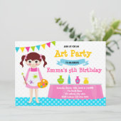 Töpfereien Geburtstagsfeier Einladung (Stehend Vorderseite)