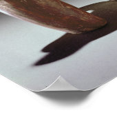 Töpfergefäß eines Frosches, der auf einen Kakaobau Poster (Ecke)