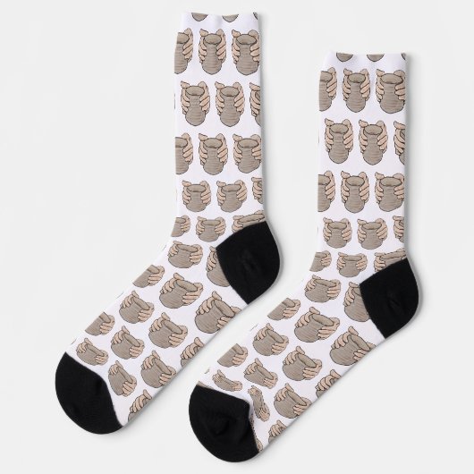 Töpferhände Socken (Linkes Detail)