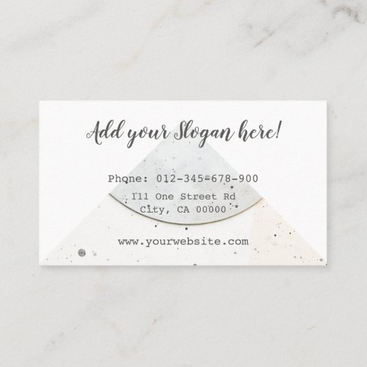 Töpferhandgearbeitete moderne Kalligraphieschrift Visitenkarte (Rückseite)