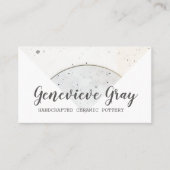 Töpferhandgearbeitete moderne Kalligraphieschrift Visitenkarte (Vorderseite)
