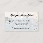 Töpferhandgearbeitete moderne Kalligraphieschrift Visitenkarte (Rückseite)