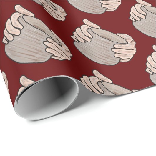 Töpferhandschuhe Geschenkpapier (Rolleneckpunkt)