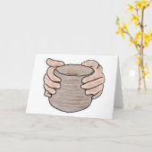 Töpferhandschuhe Karte (Gelbe Blume)