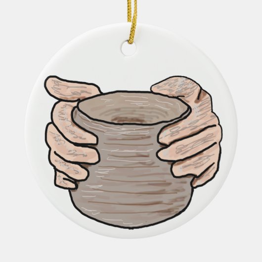 Töpferhandschuhe Keramik Ornament (Vorne)