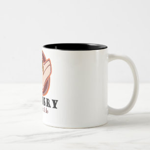 Töpferische T - Shirt und Geschenke. Zweifarbige Tasse