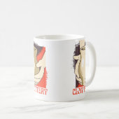 Töpferkunst Retro Kaffeetasse (VorderseiteRechts)