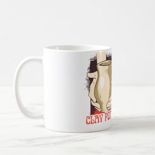 Töpferkunst Retro Kaffeetasse (Links)