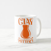Töpferkunst Retro Kaffeetasse (VorderseiteRechts)