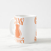 Töpferkunst Retro Kaffeetasse (Vorderseite Links)