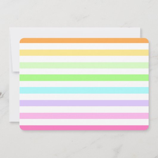 Töpfermalerei Geburtstagsregenbogen-Foto Einladung (Rückseite)