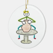Töpfern Stickman Keramik Ornament (Links)