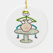 Töpfern Stickman Keramik Ornament (Hinten)