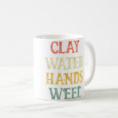 Töpfern Ton Wasser Hände Scheibe Steingut Töpfer Kaffeetasse (VorderseiteRechts)