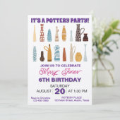 Töpferpartei Einladung (Stehend Vorderseite)