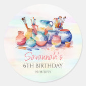 Töpferpartei Runder Aufkleber (Vorderseite)