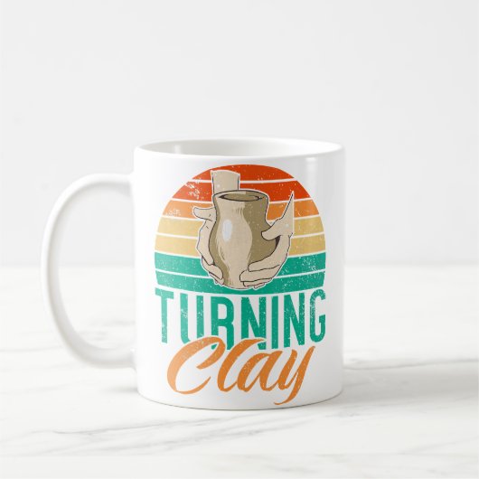 Töpferscheibe Keramik Kaffeetasse (Links)