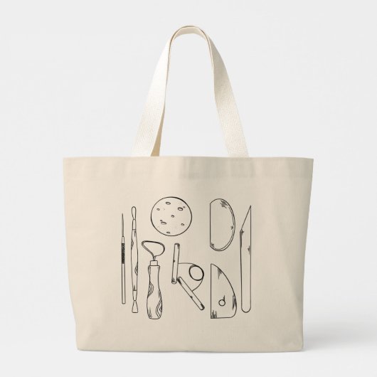 Töpfertasche Jumbo Stoffbeutel (Rückseite)