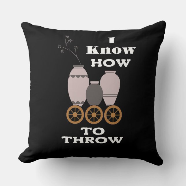 Töpferton-Keramiken Kissen (Vorderseite)