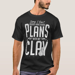 Töpferton Lustige Keramik-Topf-Skulptur T-Shirt