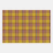 Töpferton und Pizza-Karo Goldbraun Geschenkpapier Set (Vorderseite 3)