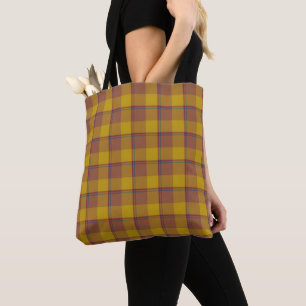 Töpferton und Pizza-Karo Goldbraun Tasche