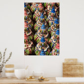 Töpferwaren zum Verkauf auf dem Markt Poster (Küche)