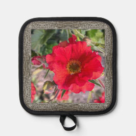 Topfhalter mit schöner Rote Rose Topflappen