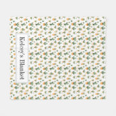 Topfkaktus auf weißem Fleecefelette Fleecedecke (Vorderseite (Horizontal))