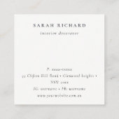 Topfkraut Parsley Koriander Danke für die Bestellu Quadratische Visitenkarte (Rückseite)