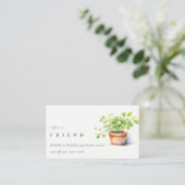 Topfkraut Parsley Koriander Verleihung eines Freun Visitenkarte (Stehend Vorderseite)