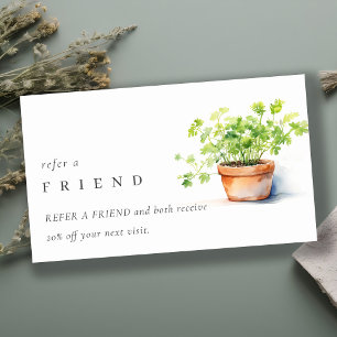 Topfkraut Parsley Koriander Verleihung eines Freun Visitenkarte
