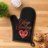 Topflappen 'Keep Smiling' Ofenhandschuh (Oben unten)