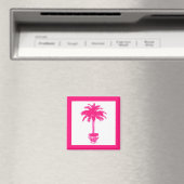 Topfpalme - fuchsienrosa und weiß magnet (In Situ (Geschirrspüler))