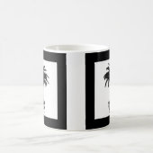Topfpalme - schwarz-weiß kaffeetasse (Mittel)