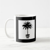 Topfpalme - schwarz-weiß kaffeetasse (Links)
