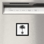 Topfpalme - schwarz-weiß magnet (In Situ (Geschirrspüler))