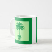 Topfpalme - smaragdgrün und hellgrün kaffeetasse (Vorderseite Links)