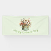 Topfpflanzen Blumen Cozy Shabby Cute Muttertag Banner (Horizontal)