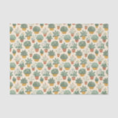 Topfpflanzen Botanischer Illustrationsstil Medium Seidenpapier (Vorderseite)