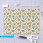 Topfpflanzen Botanischer Illustrationsstil Medium Seidenpapier (Handwerk)