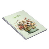 Topfpflanzen Cozy Shabby Cute Notizblock (Rechte Seite)