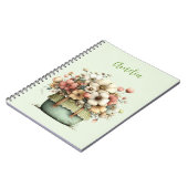 Topfpflanzen Cozy Shabby Cute Notizblock (Linke Seite)