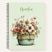 Topfpflanzen Cozy Shabby Cute Notizblock (Vorderseite)