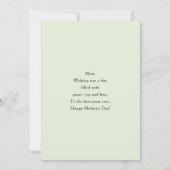 Topfpflanzen Cozy Shabby Süß Muttertag Feiertagskarte (Rückseite)