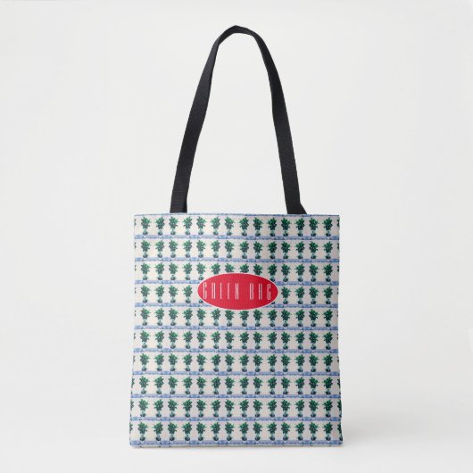 Topfpflanzen-Muster Tasche (Vorderseite)